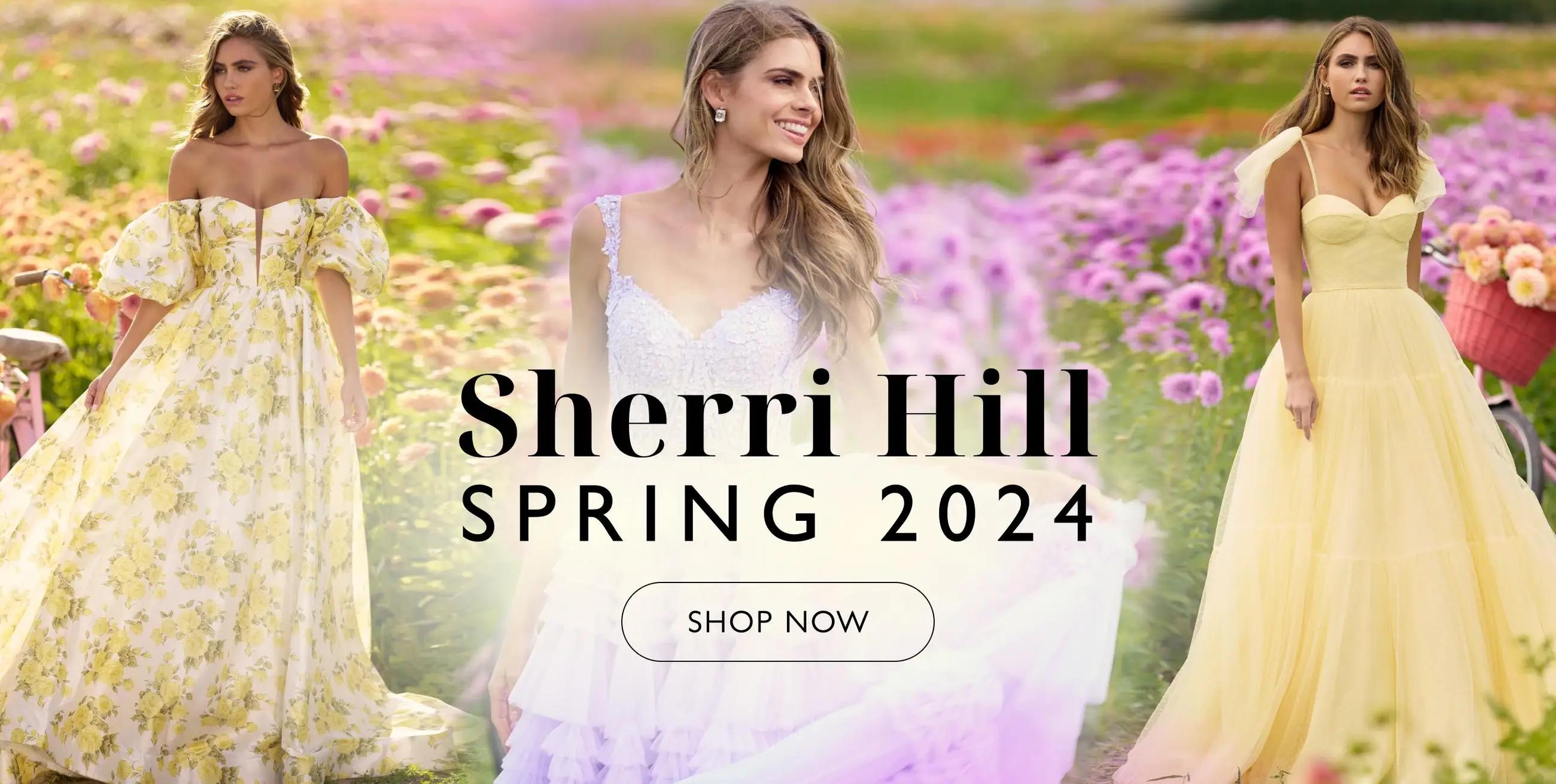Sherri Hill Spring 2024 banner for deskop