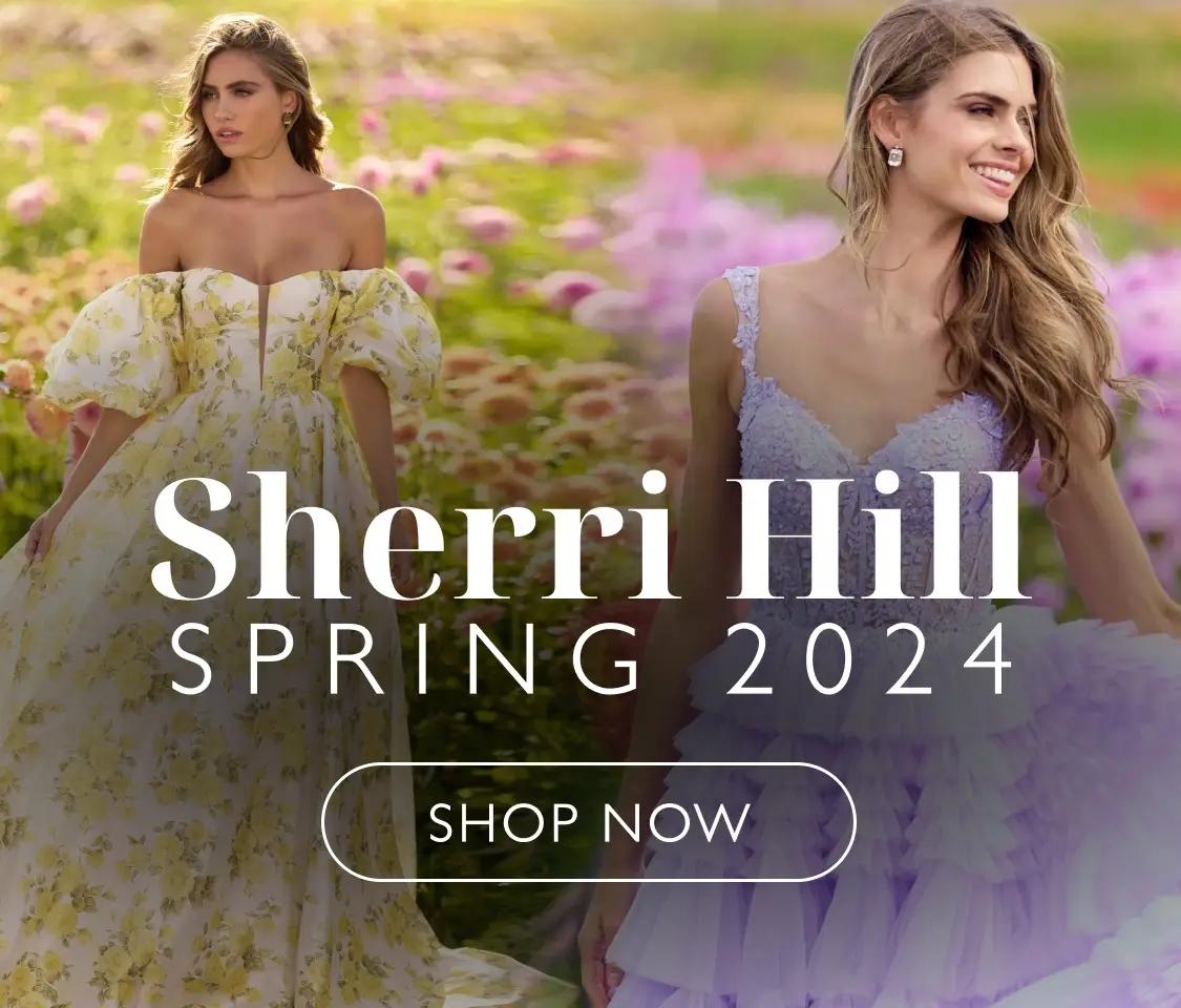 Sherri Hill Spring 2024 banner for mobile