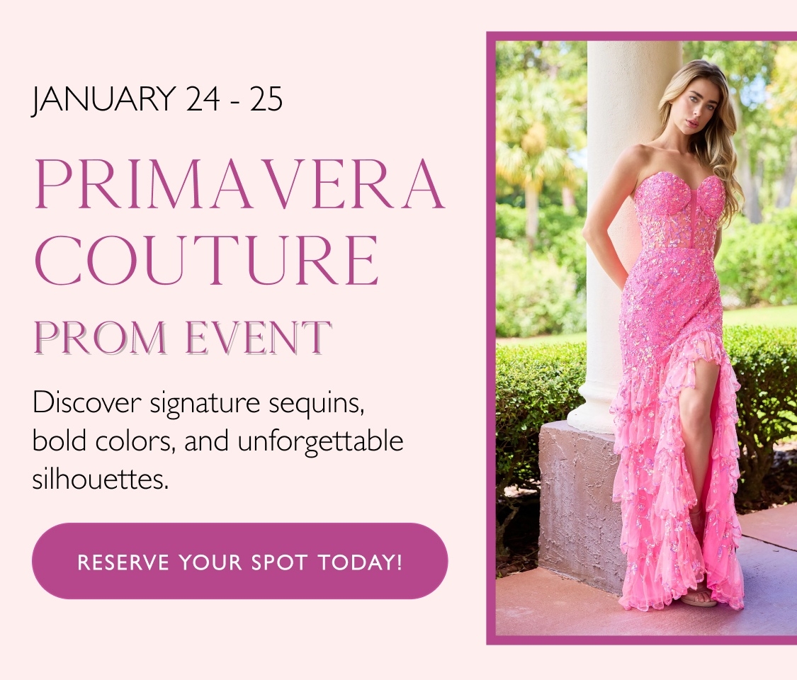 Primavera Couture Prom Event Banner Mobile