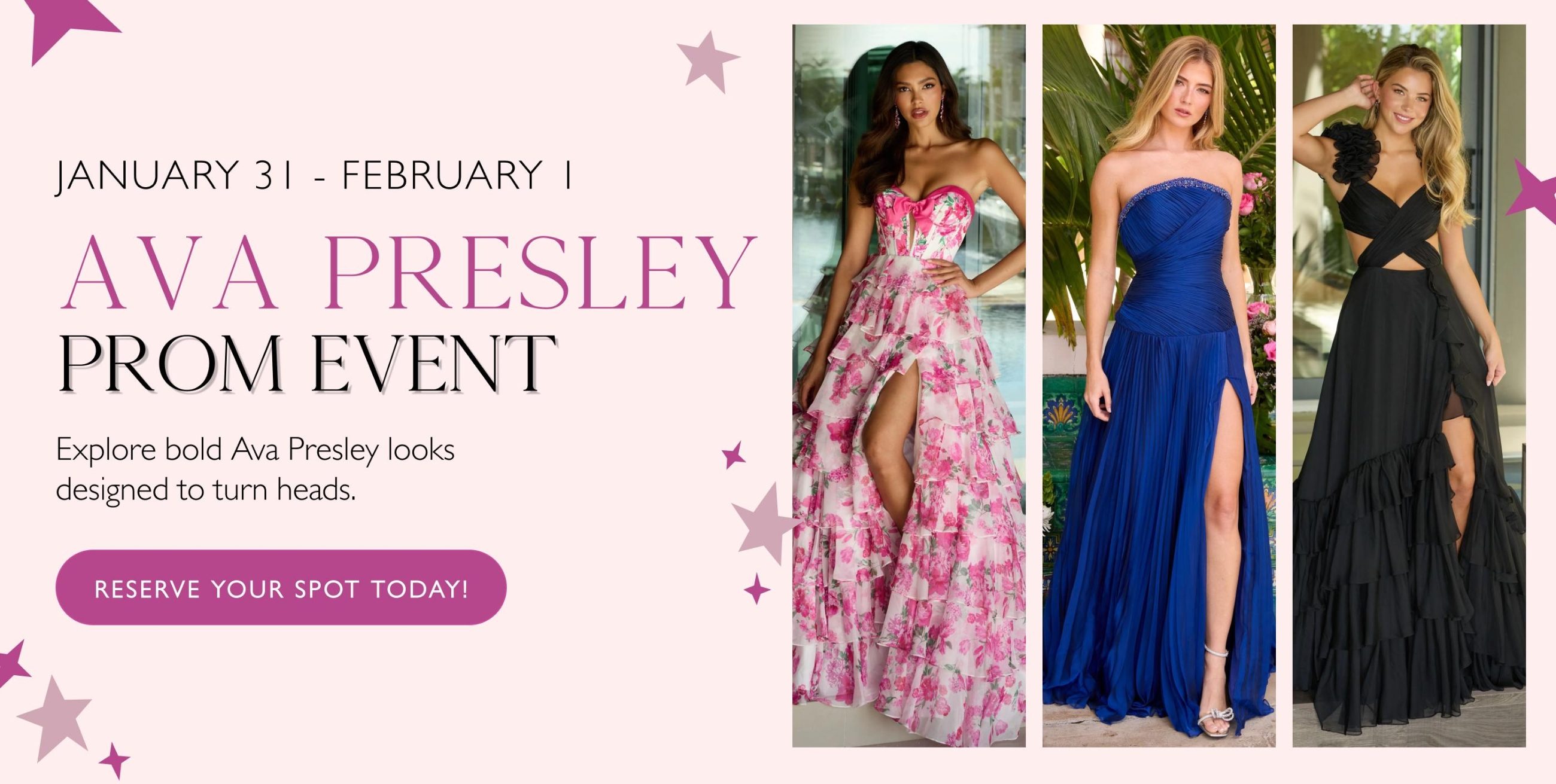 Ava Presley Prom Event Banner Desktop