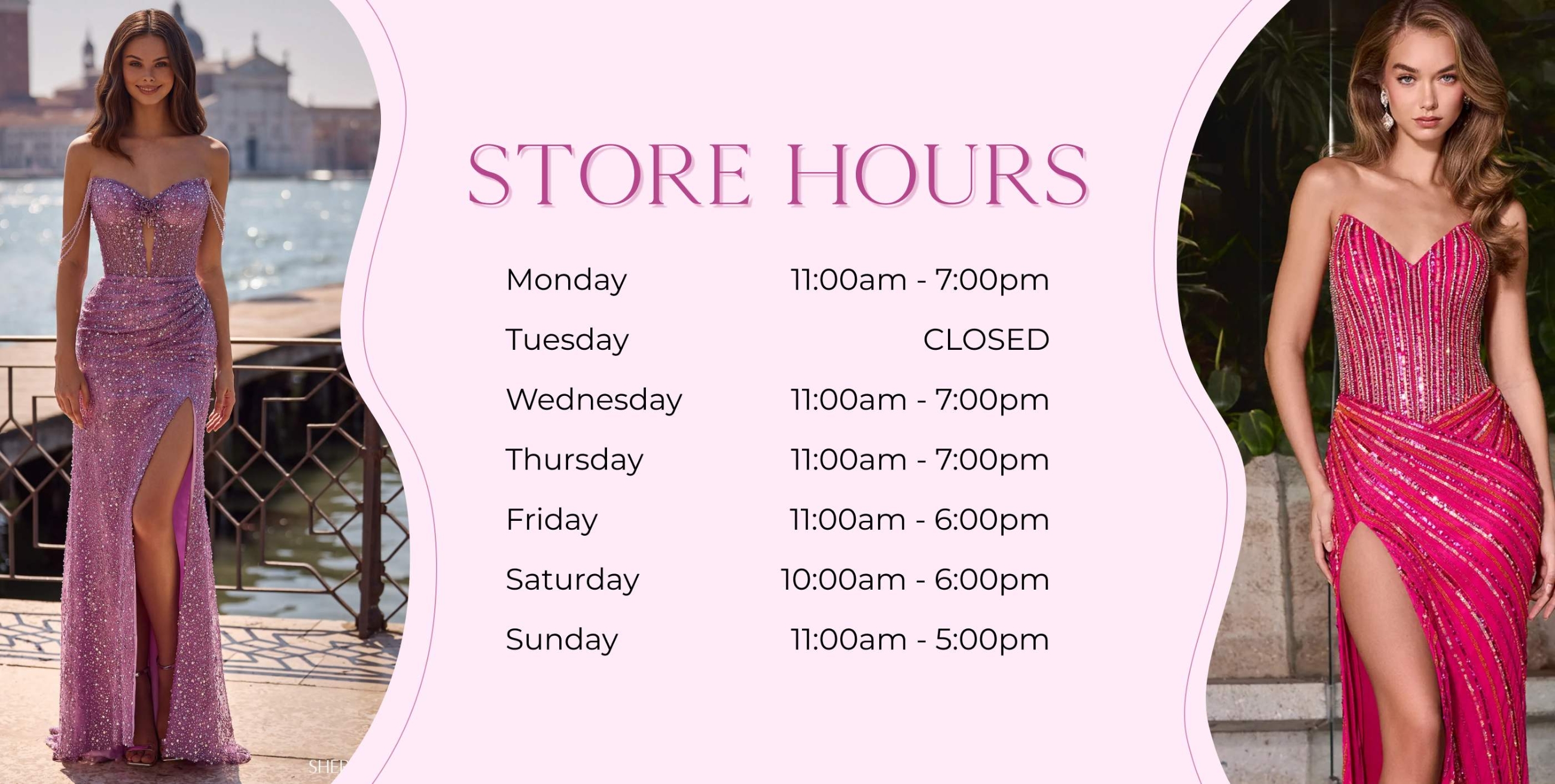 Store Hours Banner Desktop