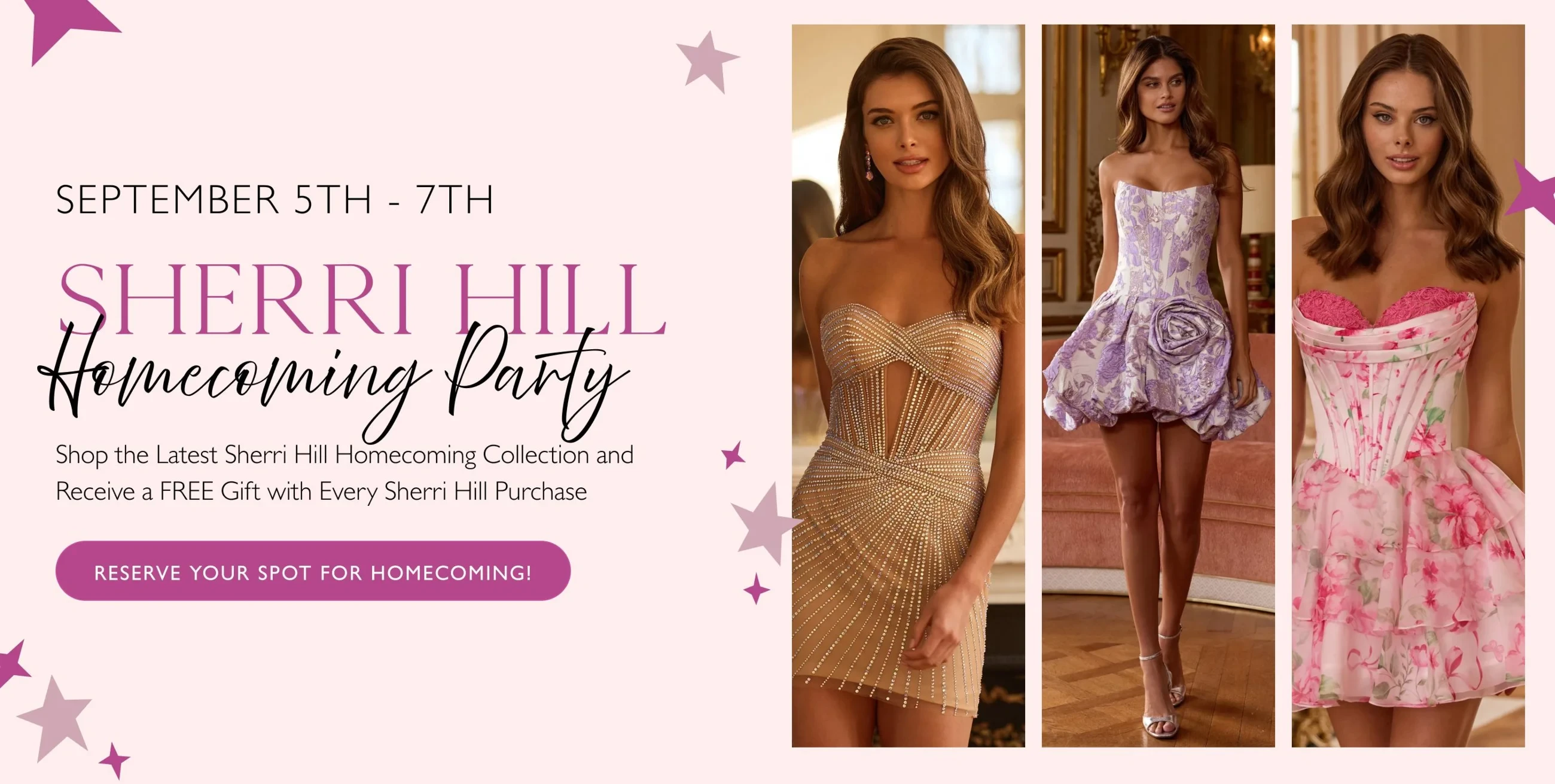 Sherri Hill Homecoming Part Banner