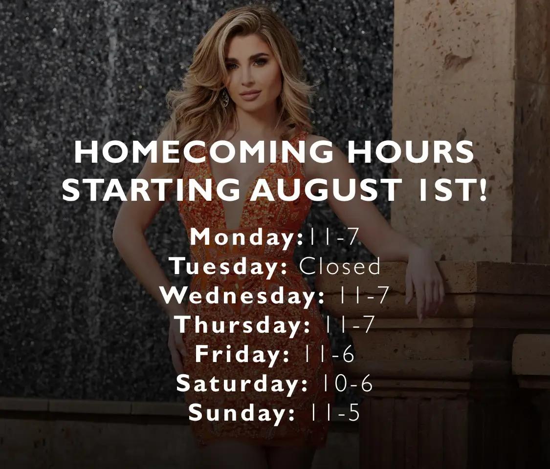 Homecoming Hours Banner Mobile
